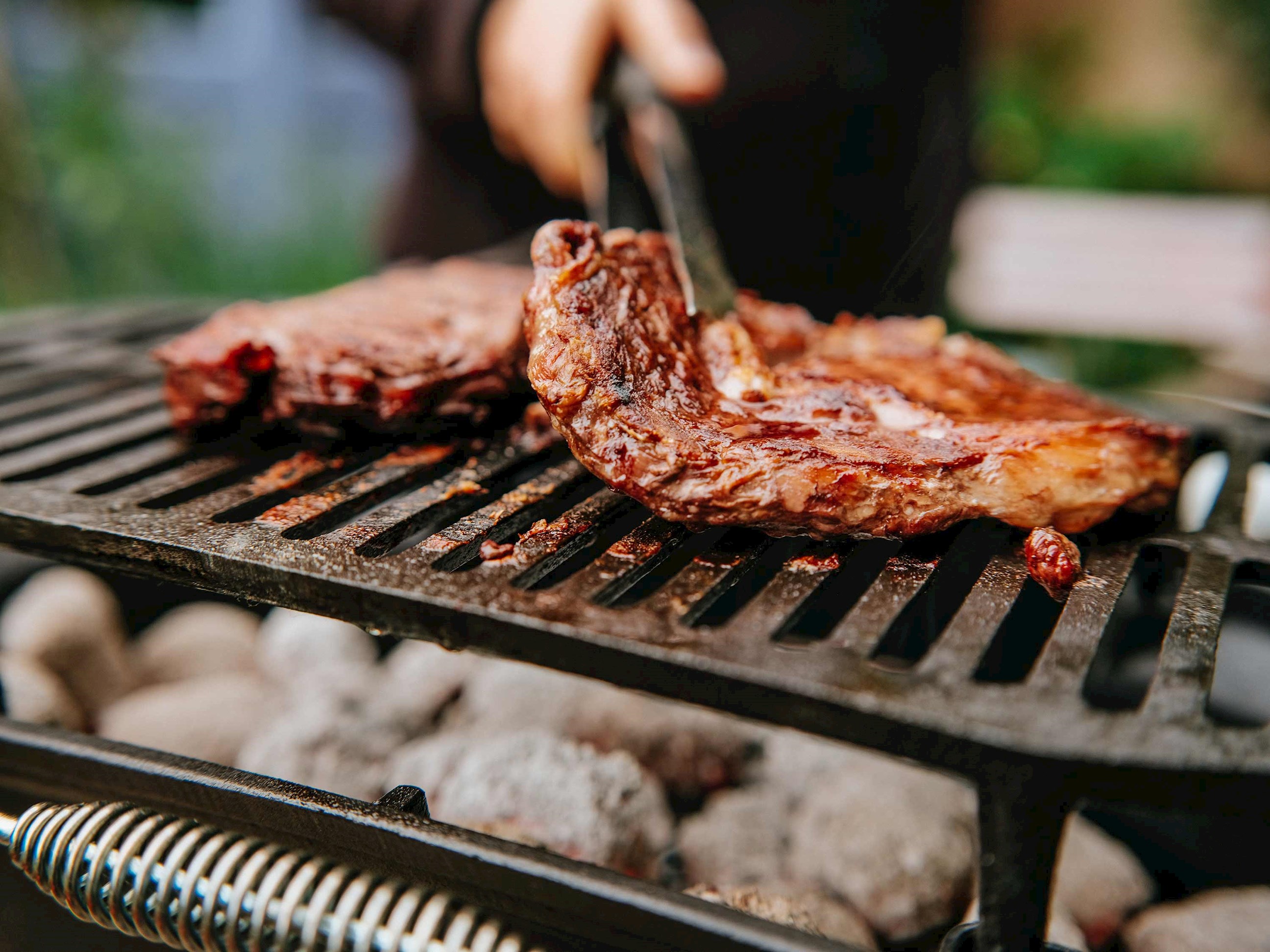 A close-up of Barbeque on a grill in Bryce Canyon, USA