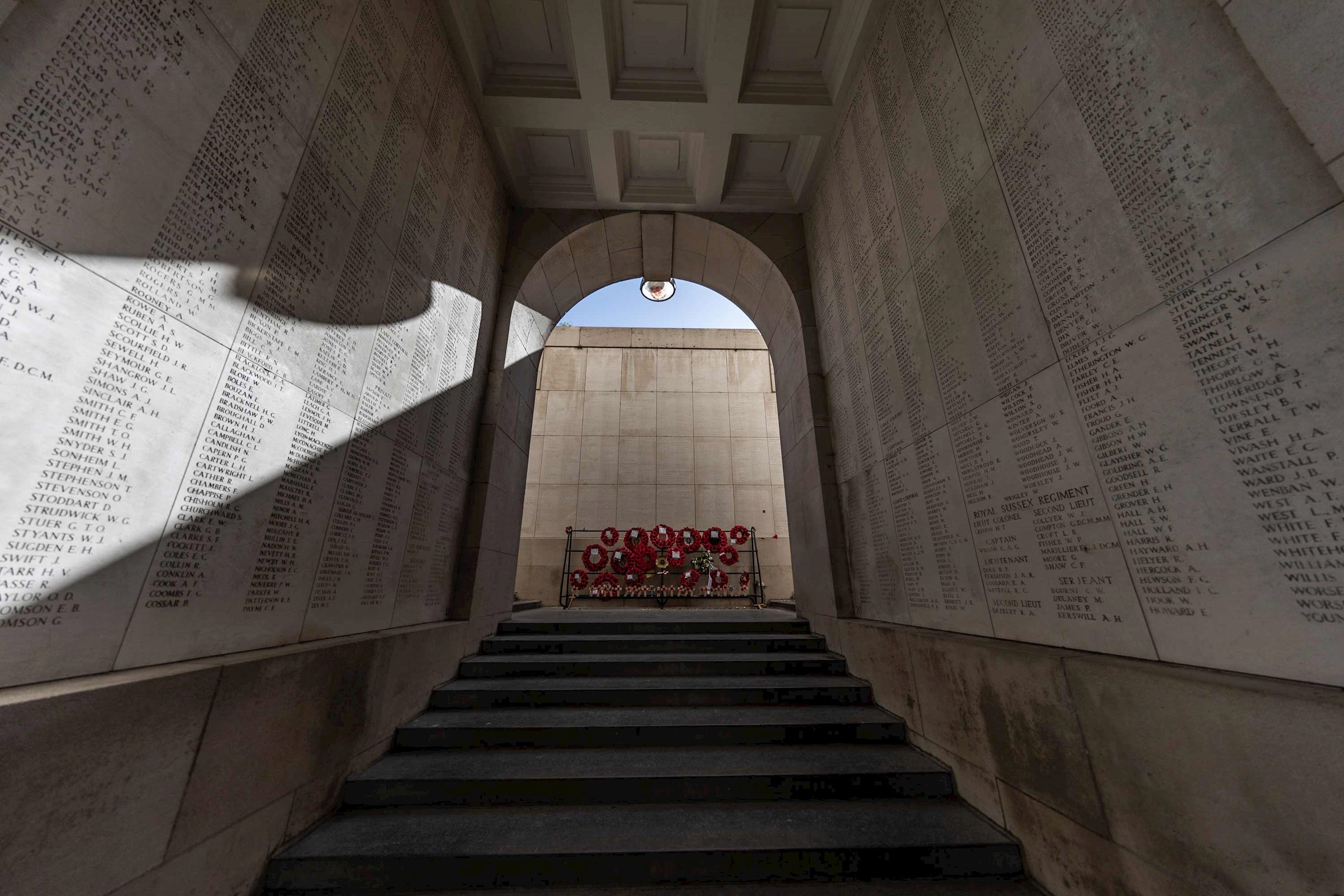 The Menin Gate Memorial in Ypres, Belgium