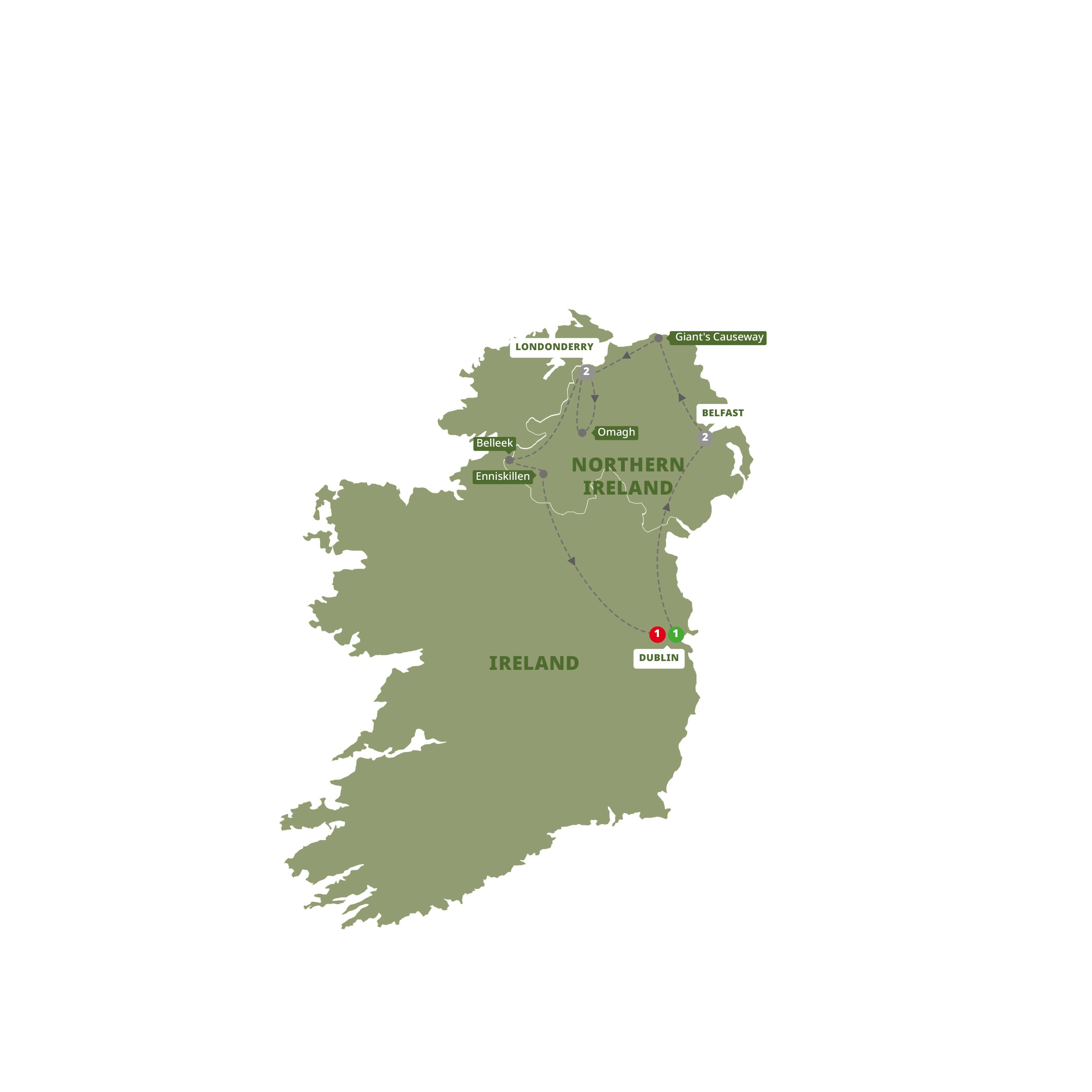 Ireland's Legendary North Belfast Tour 2025 Trafalgar