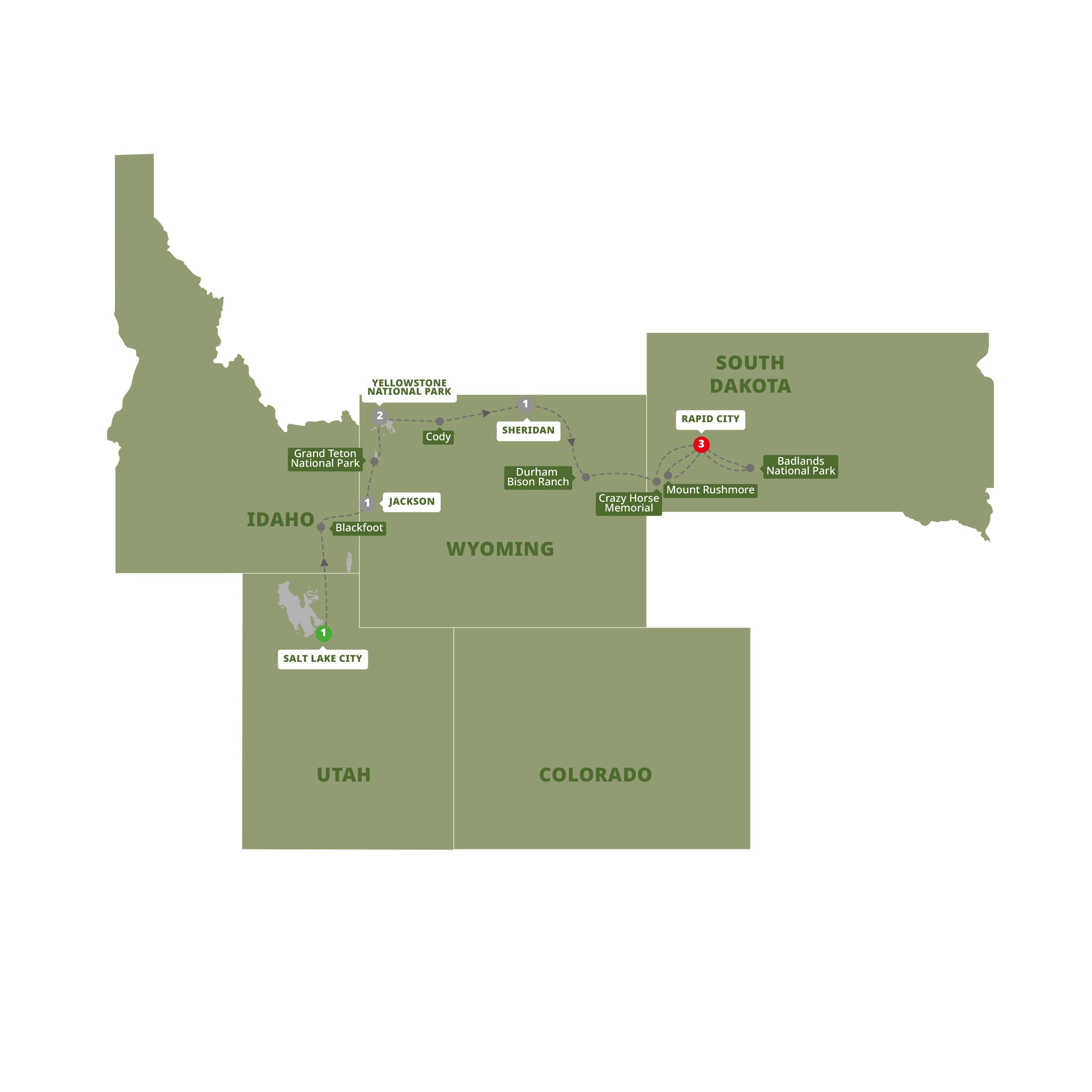 Wild West, Cowboys and Buffalos Tour Trafalgar