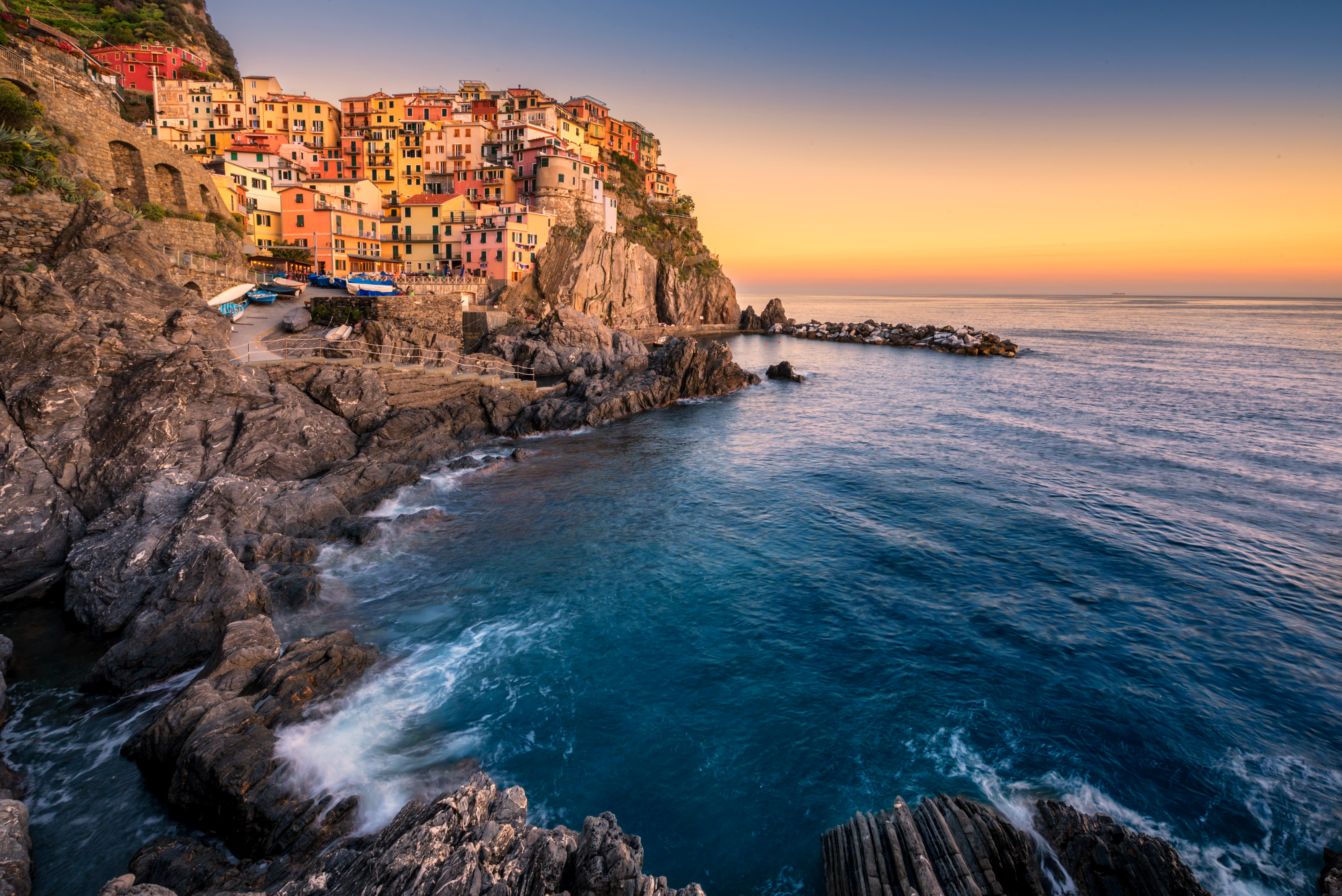 TT Manarola, Cinque Terre (Italian Riviera, Liguria) Amazing Beautiful View At Twilight 1144167428