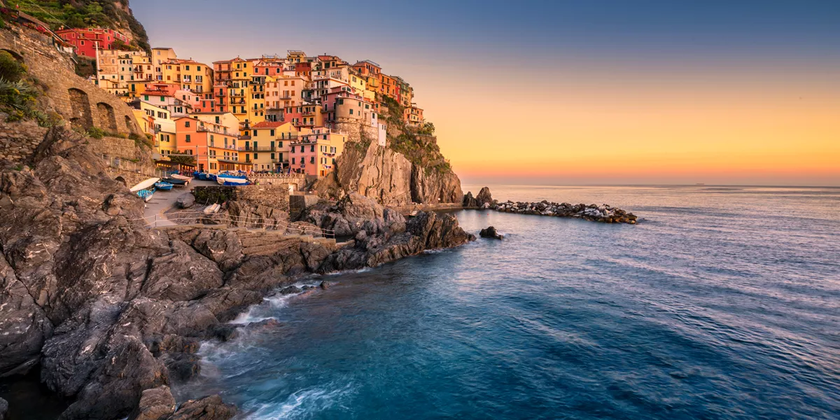 TT Manarola, Cinque Terre (Italian Riviera, Liguria) Amazing Beautiful View At Twilight 1144167428