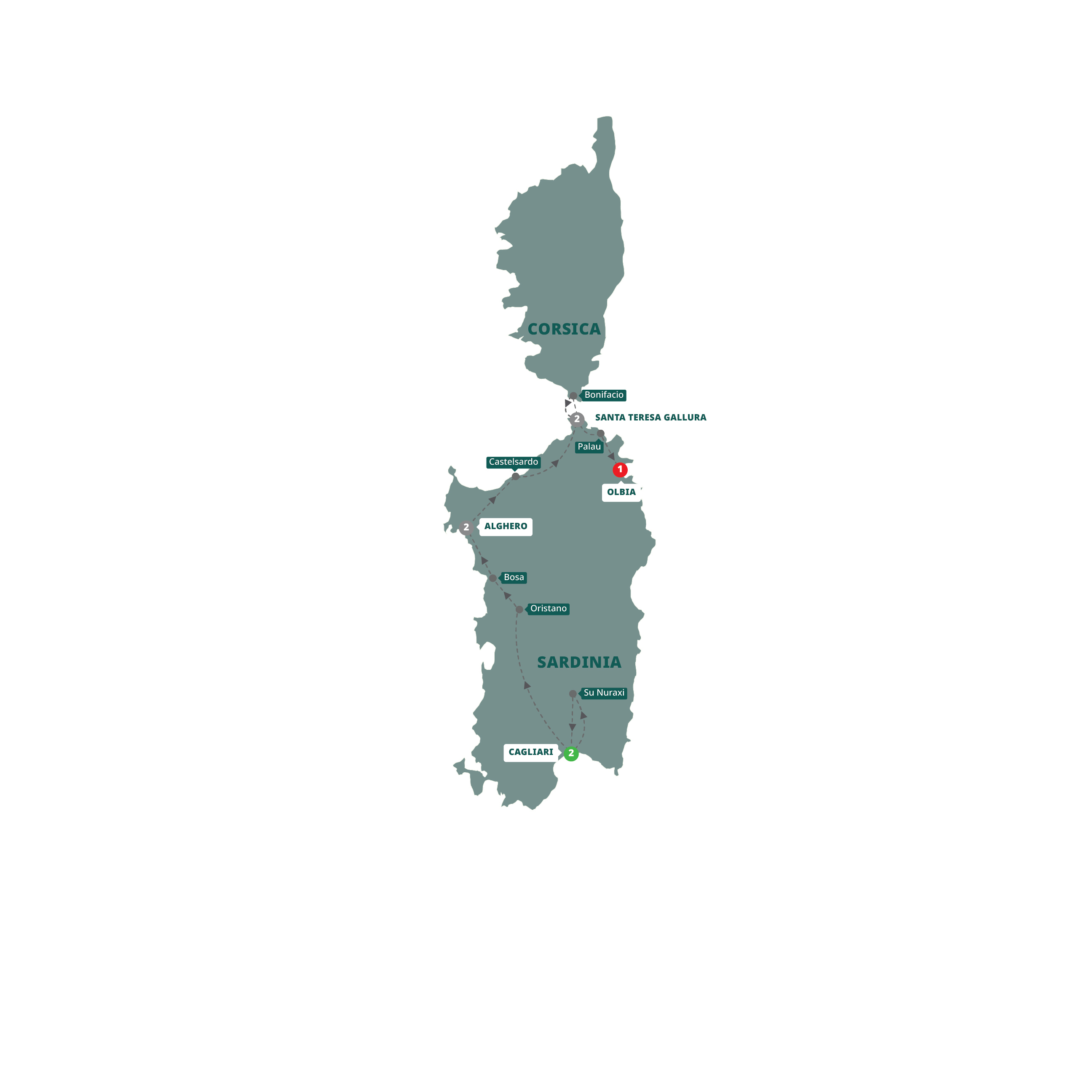 Islands of Sardinia and Corsica - Small Group