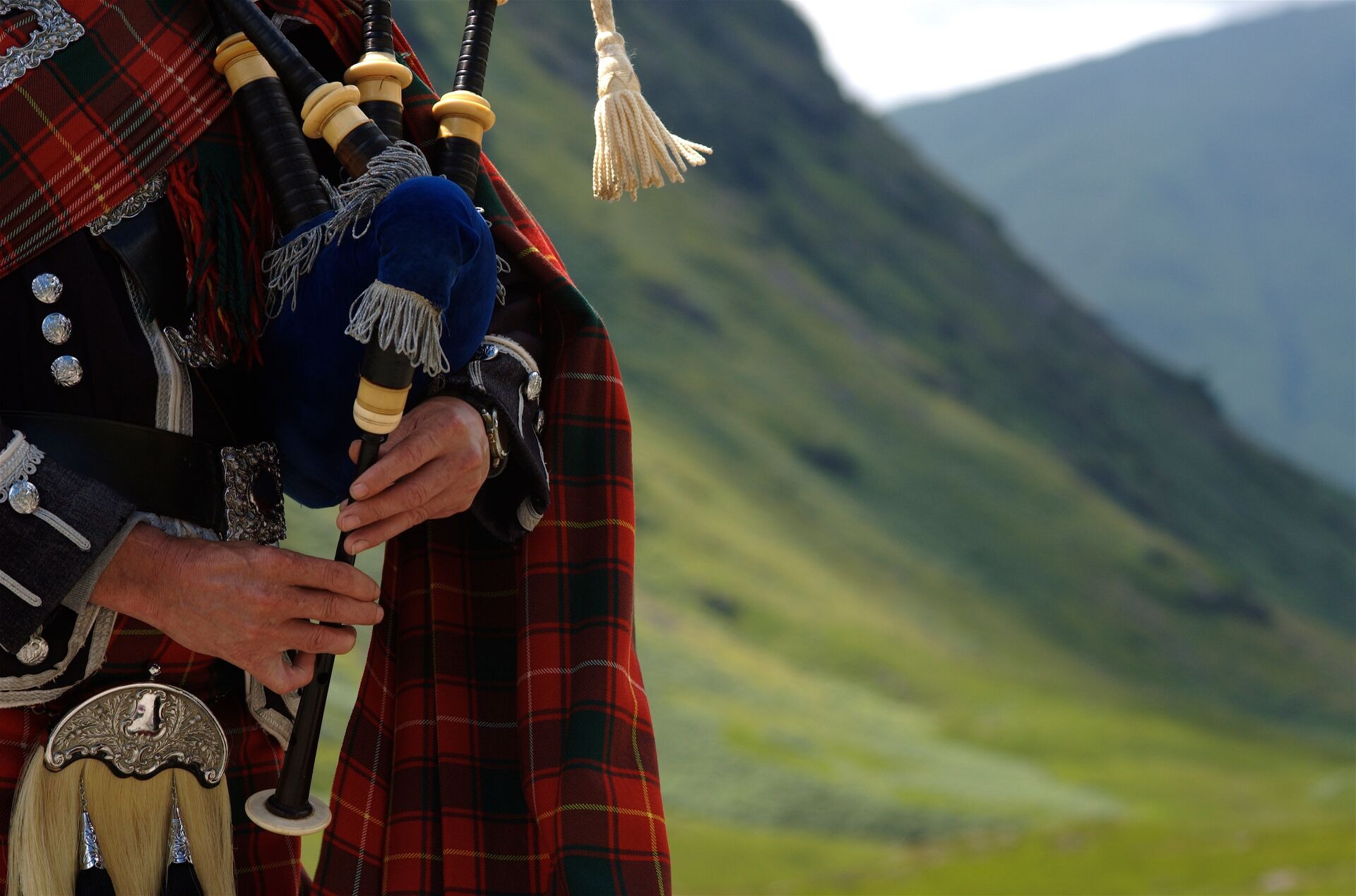 Bagpiper In Scotland