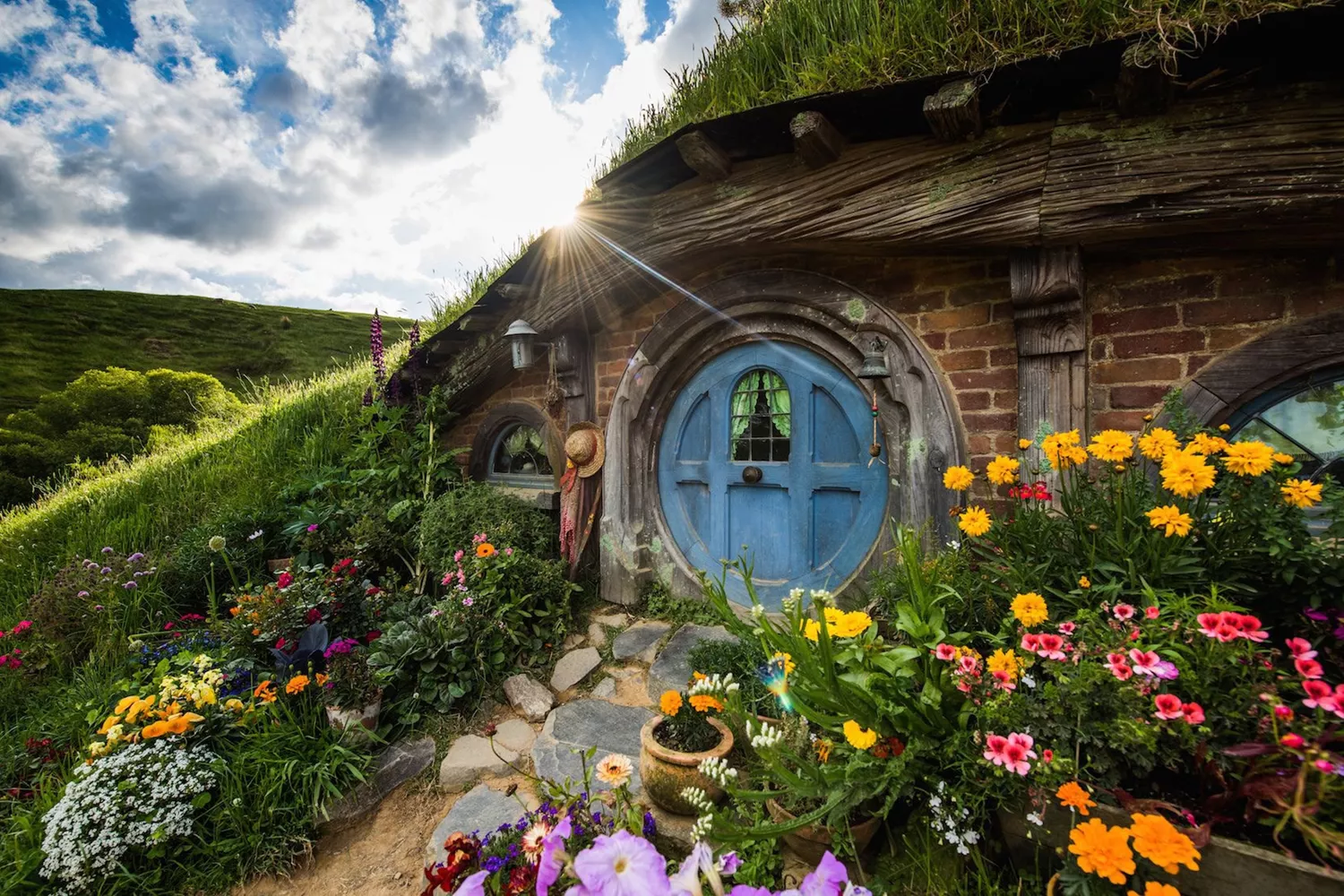 Hobbiton movie set in Matamata, New Zealand