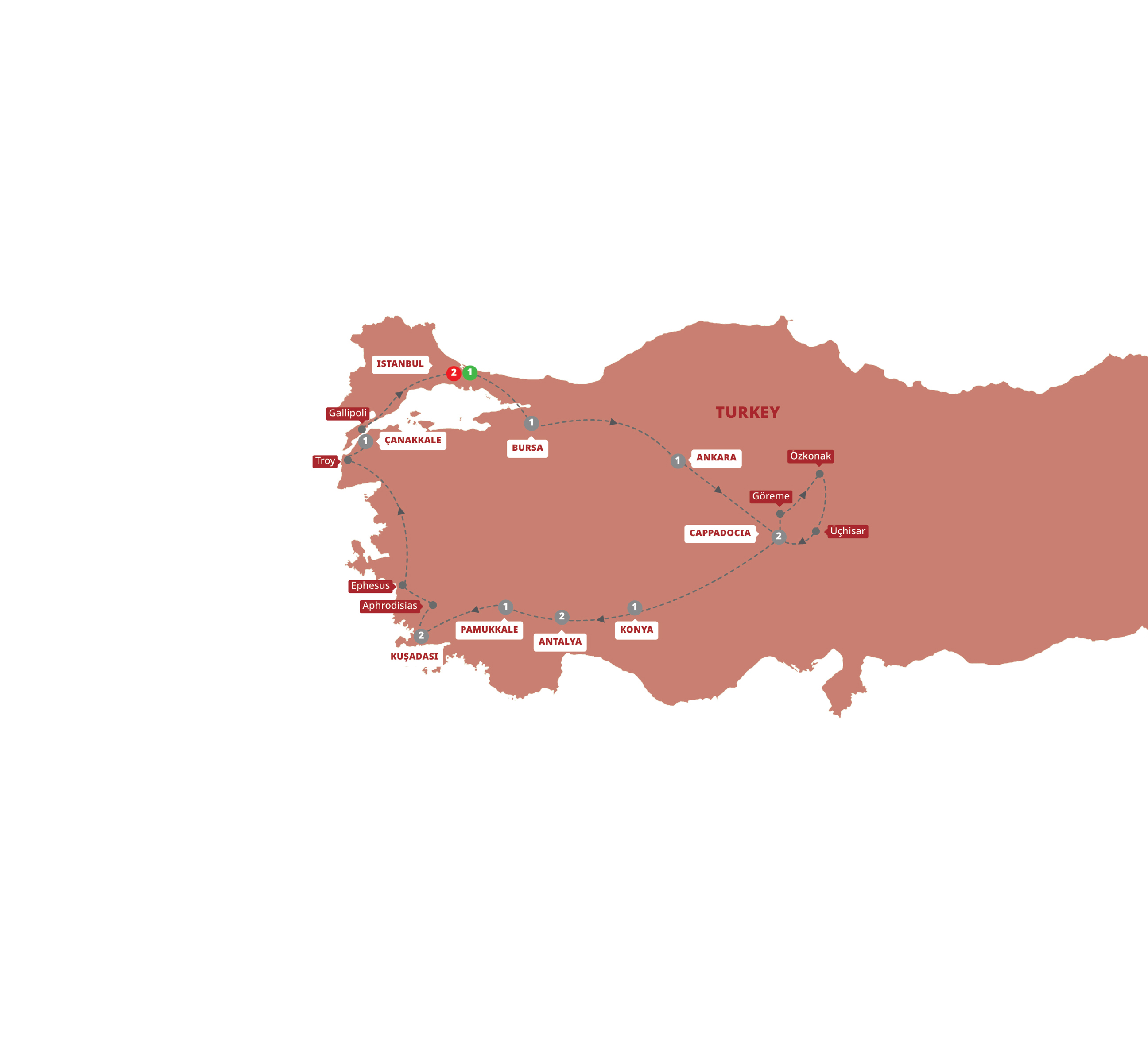 Map Treasures Of Turkey Guided Tour I949 27