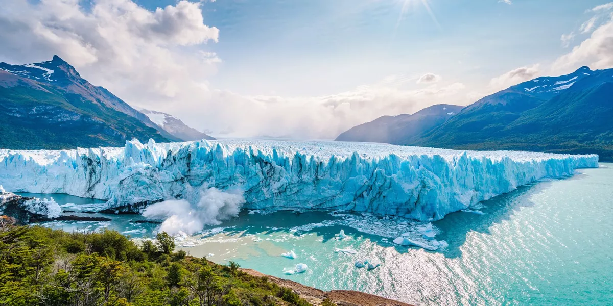 Perito Moreno Glacier In Los Glaciares National Park, El Calafate, Patagonia Argentina