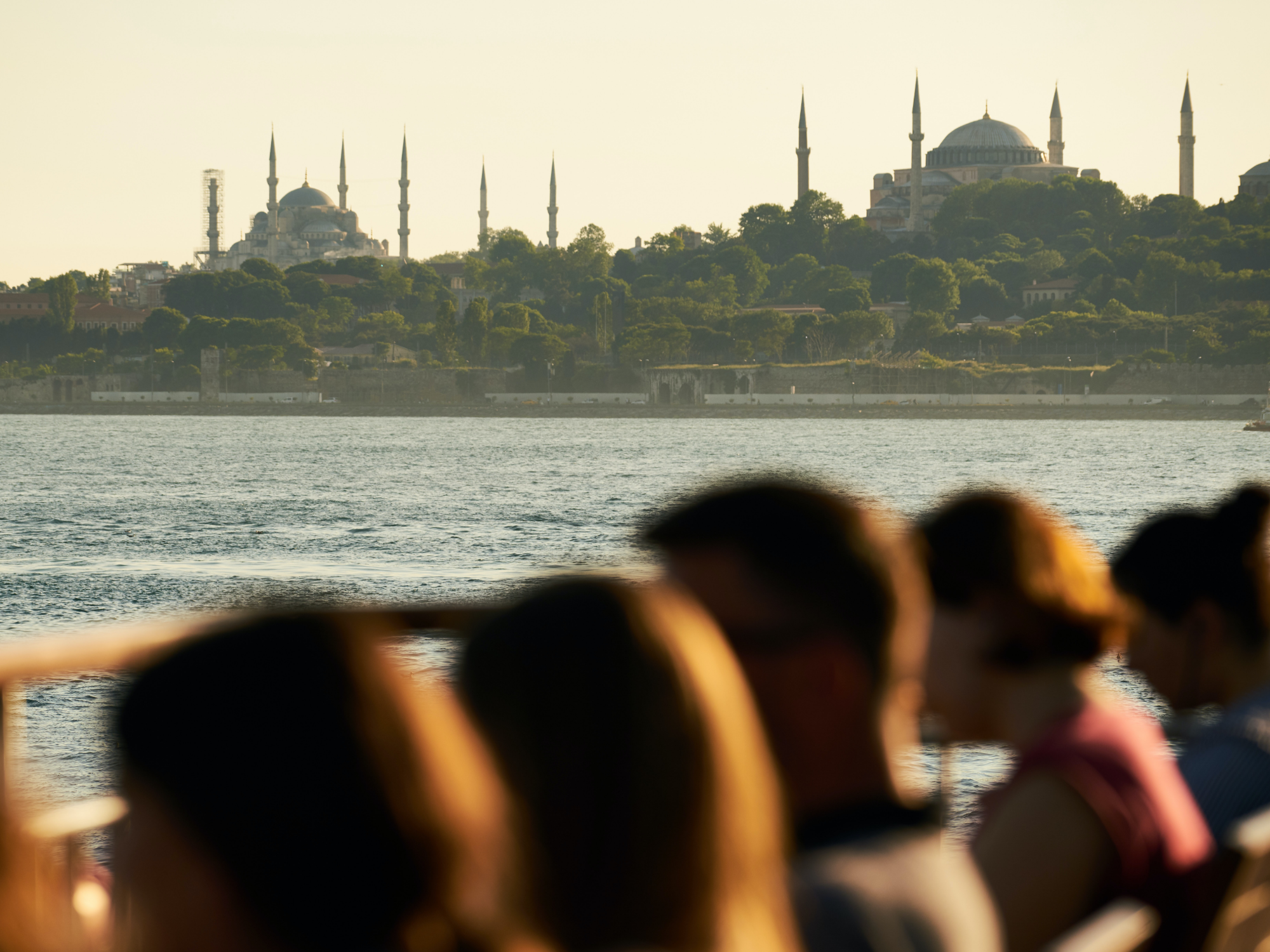 Domes of ancient temples in Istanbul
