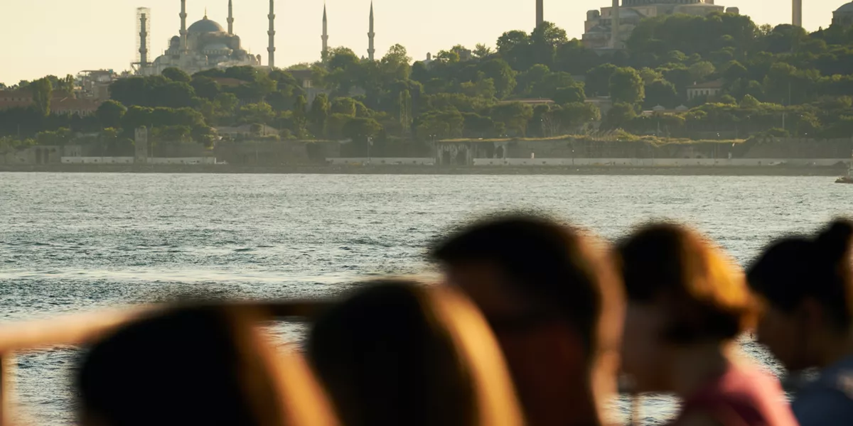 Domes of ancient temples in Istanbul