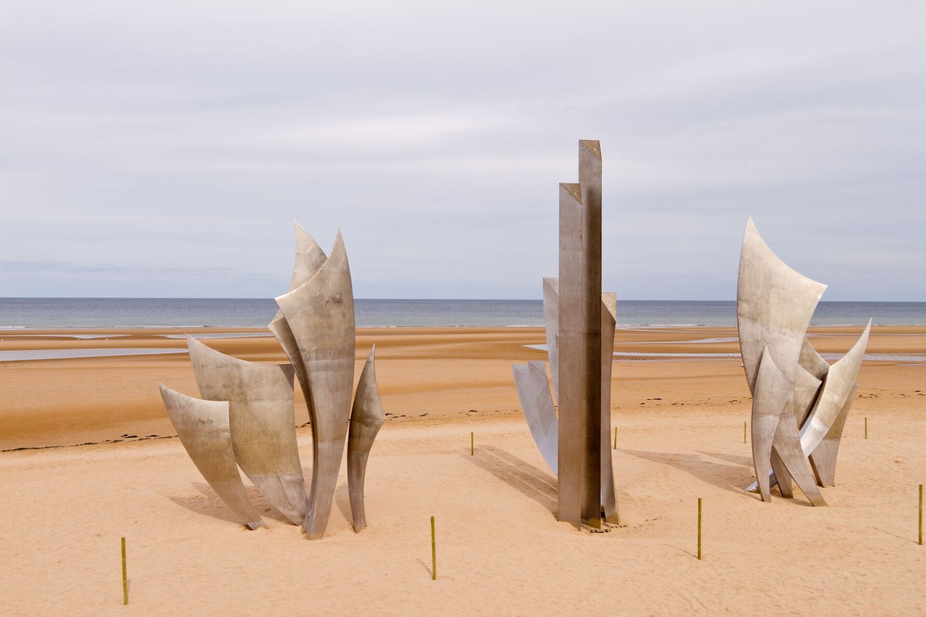 A monument celebrating the Normandy Beach Landings