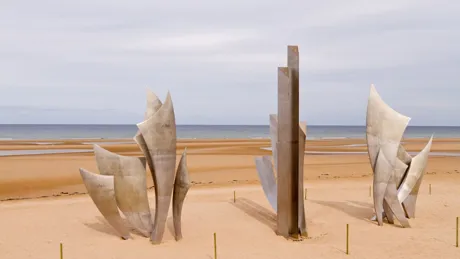 A monument celebrating the Normandy Beach Landings
