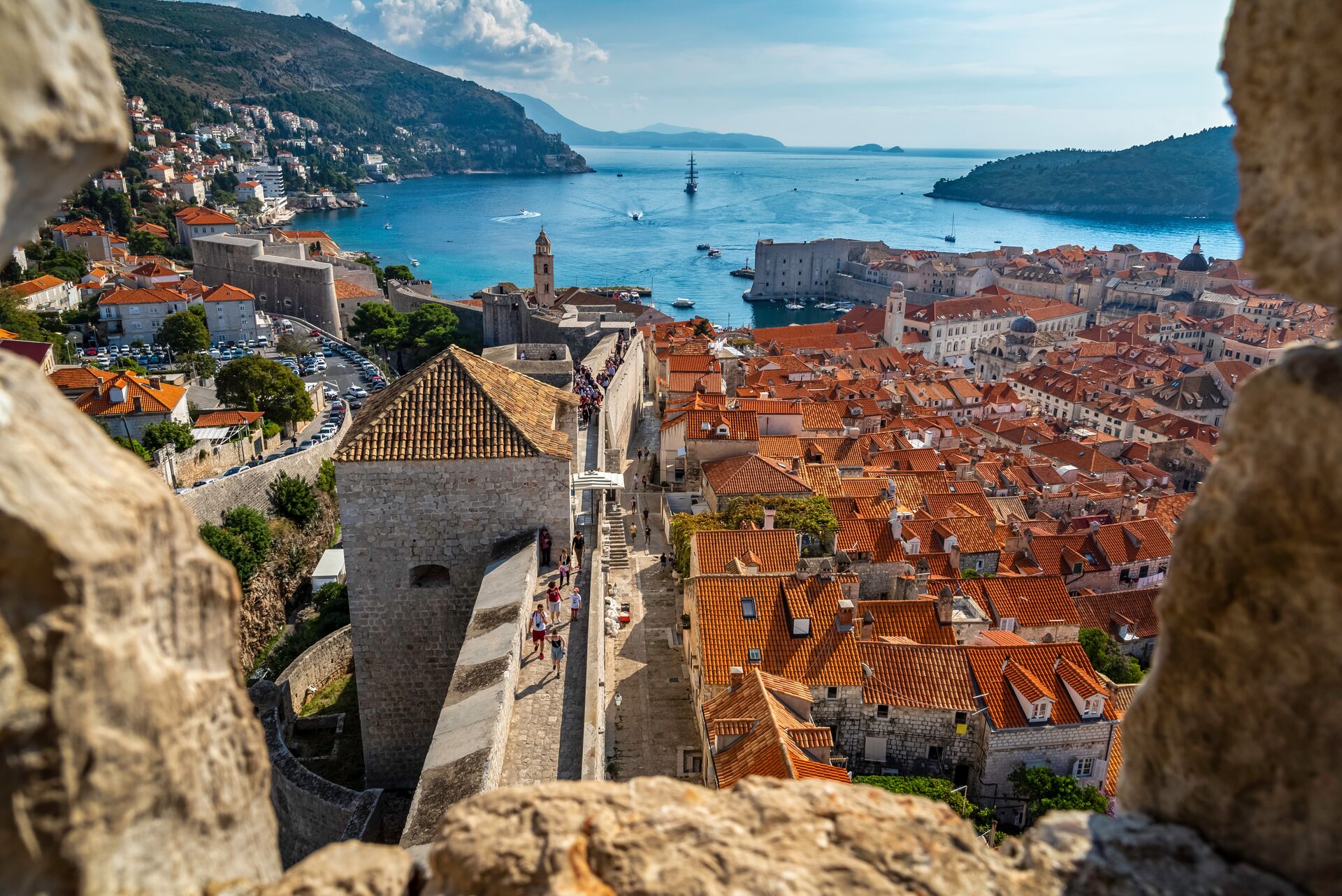 Dubrovnik's Old Town on a sunny day in Croatia