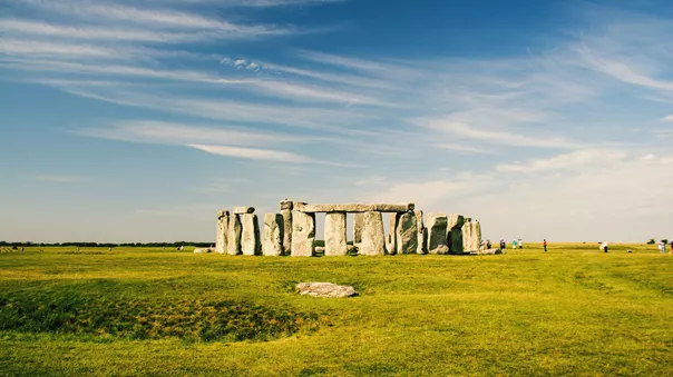 Stonehenge, a UNESCO World Heritage Site, in Wiltshire, England on a sunny day