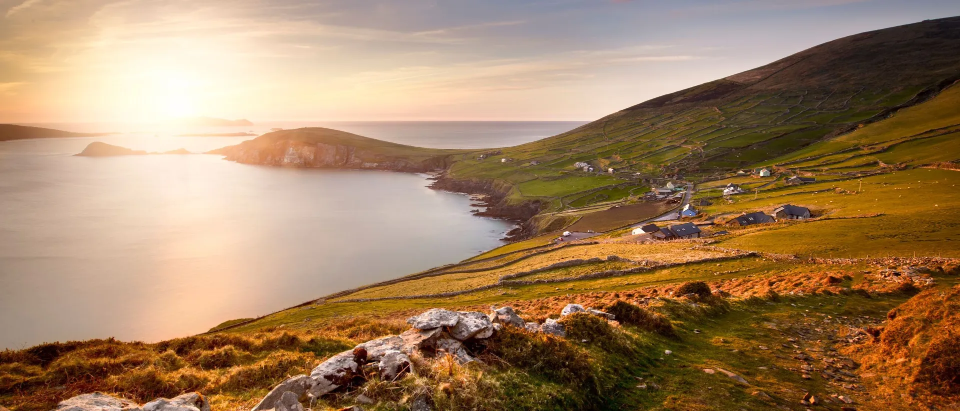 Coumeenole Beach At Sunset Slea Head Drive Dingle Kerry Ireland