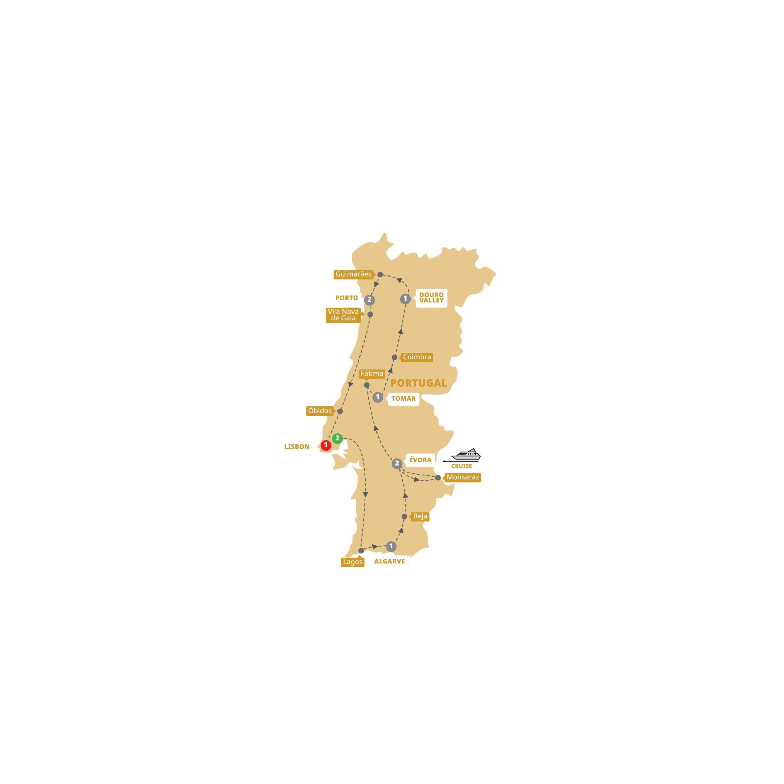 Map Country Roads Portugal Guided Tour E928 27