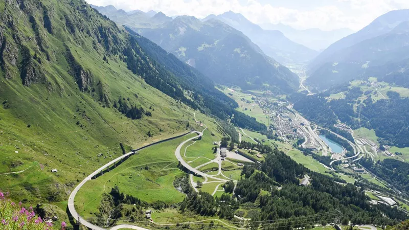 Enjoy a drive past stunning Alpine landscape, Switzerland