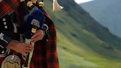 Bagpiper in Scotland