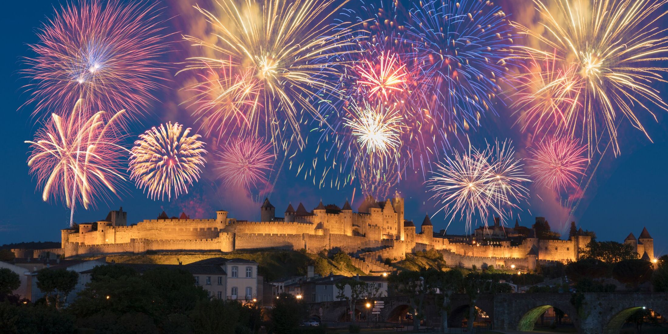 Fireworks over Carcassonne 
