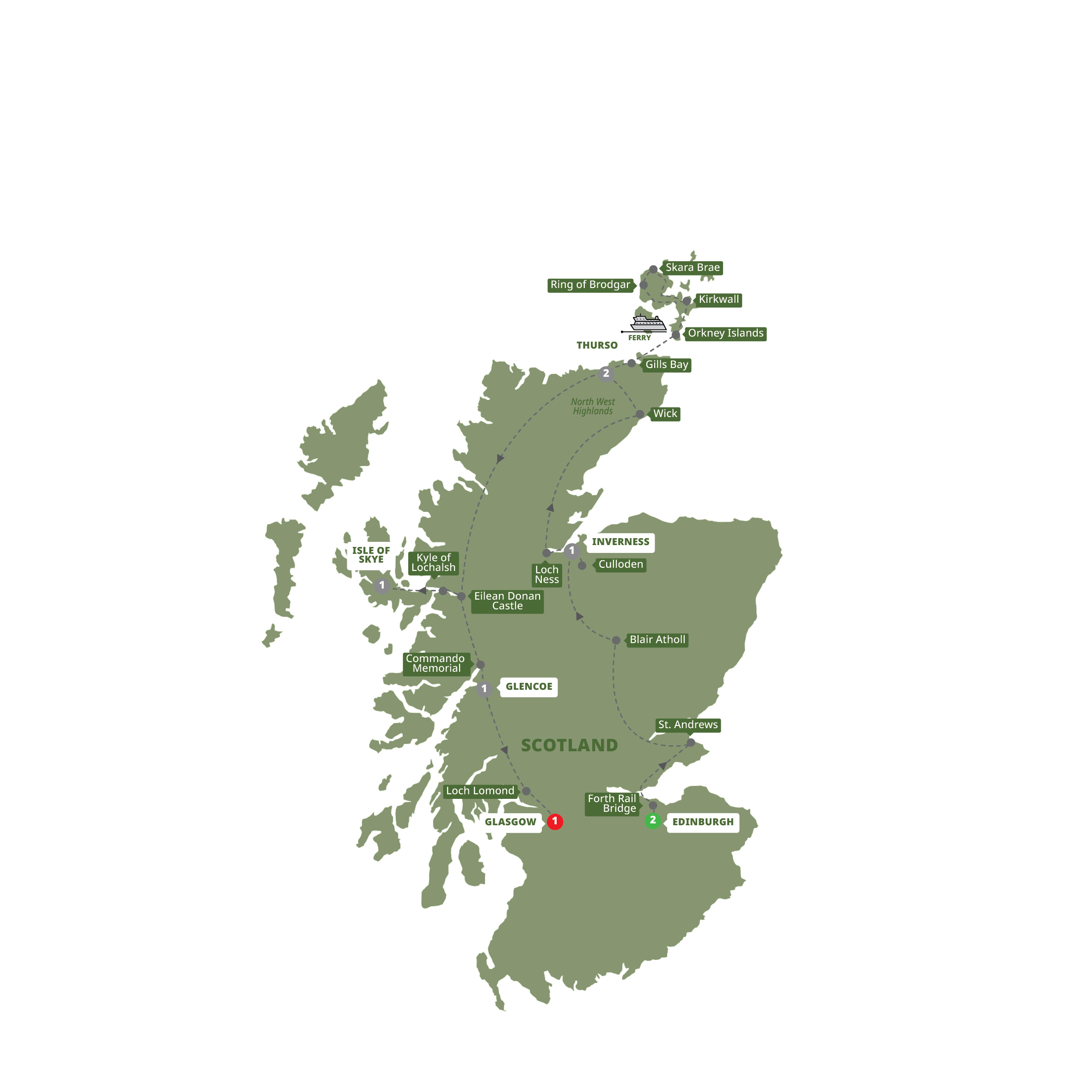 Map Country Roads Scotland Guided Tour B905 27