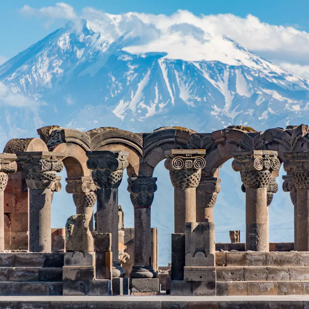 Ruins Of The Zvartnos Temple In Yerevan, Armenia