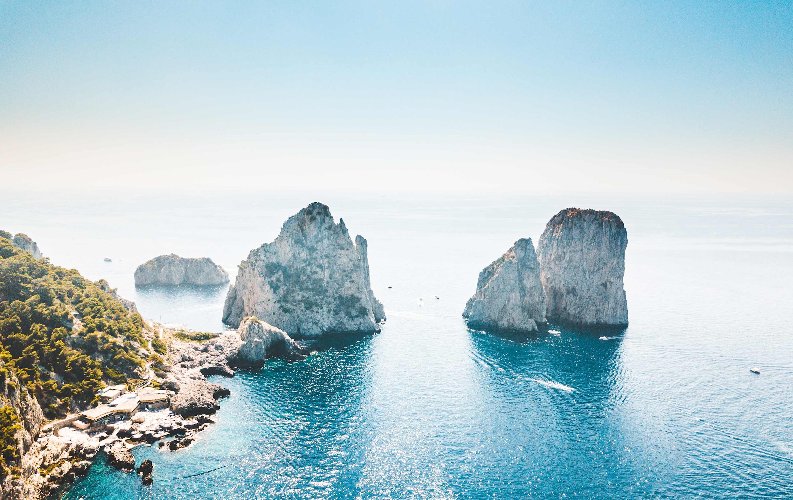 View of the ocean in Capri, Italy