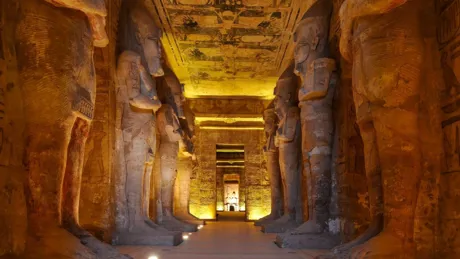 Interior of Bu Simbel Temple in Egypt