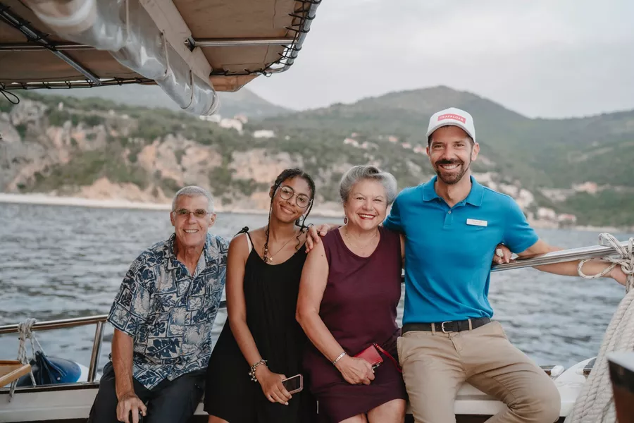 Trafalgar guests on ship alongside Director