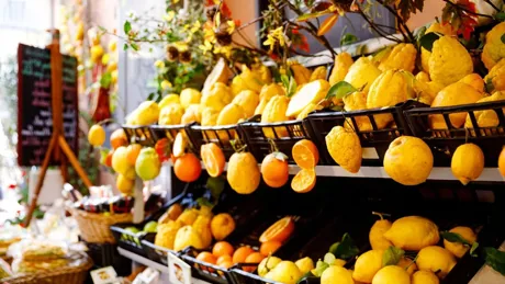 Different Variety Of Lemons For Sale Traditional Delicious Italian Lemons In Taormina Sicily Italy On Farmer Market