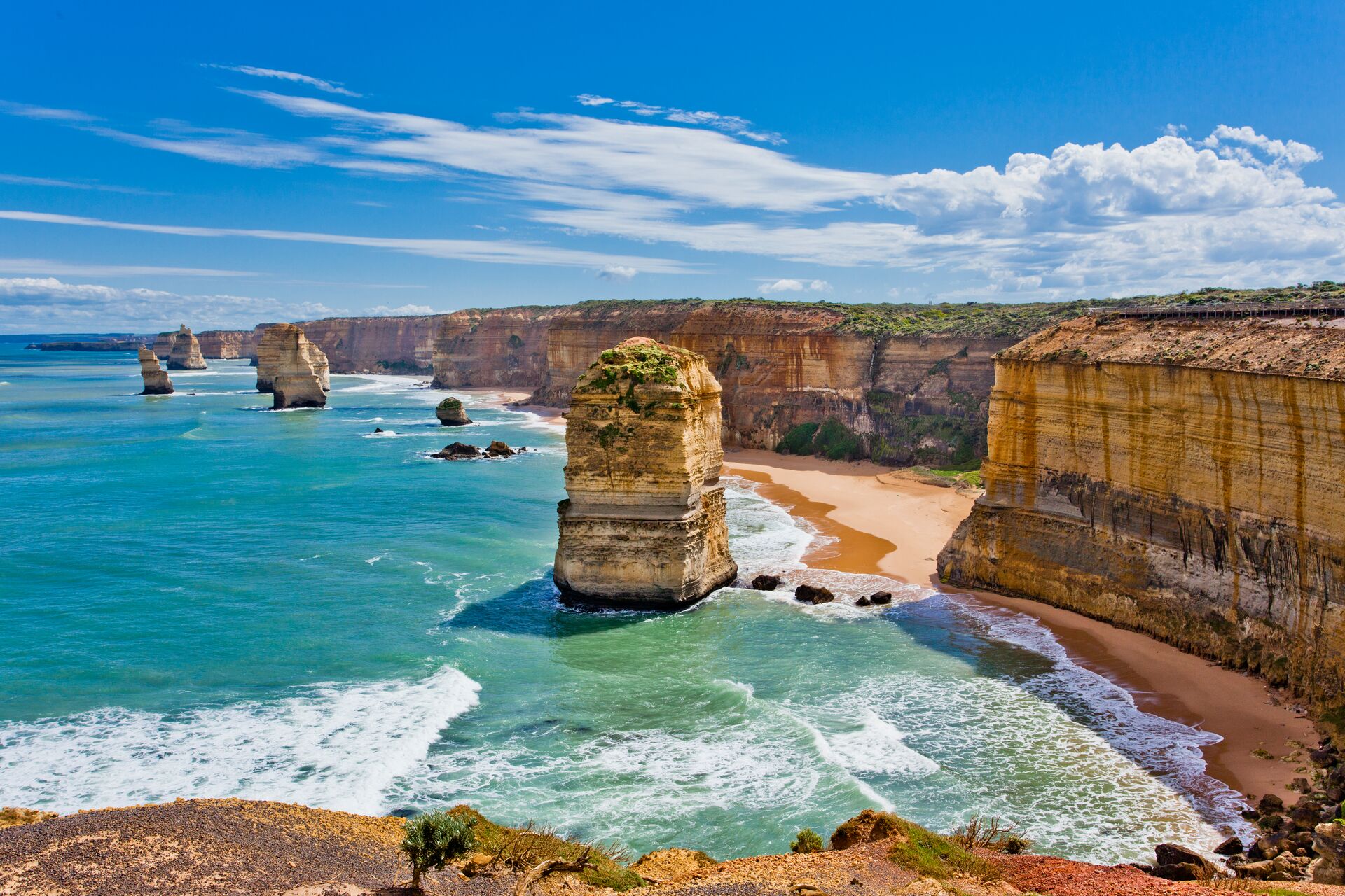 View of Twelve Apostles from above, Australia