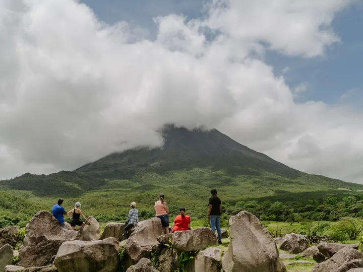 Tour Group At Arenal Volcano in Costa Rica