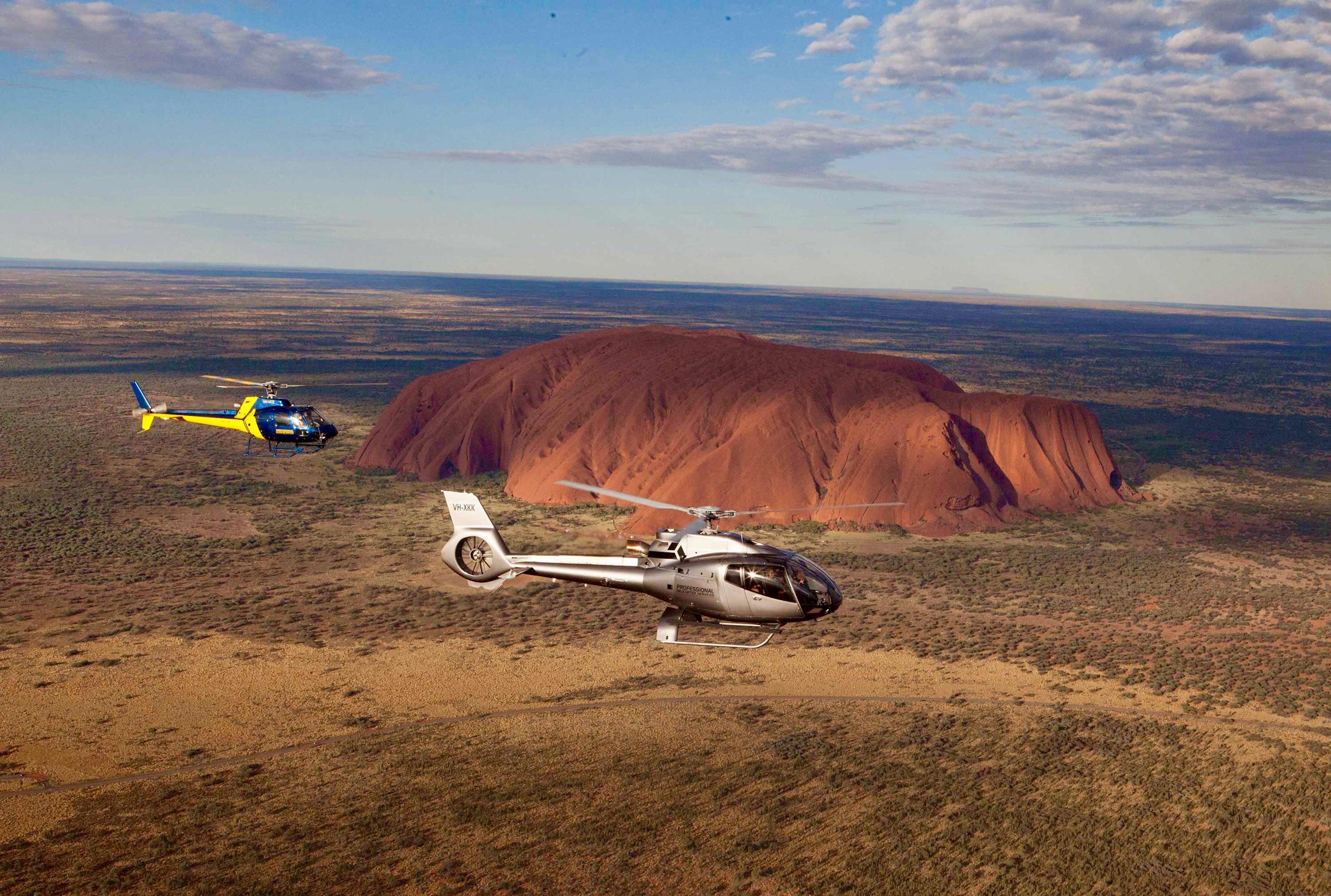 Enjoy a scenic helicopter flight over the Red Centre and see Uluru from the air, Uluru, Australia