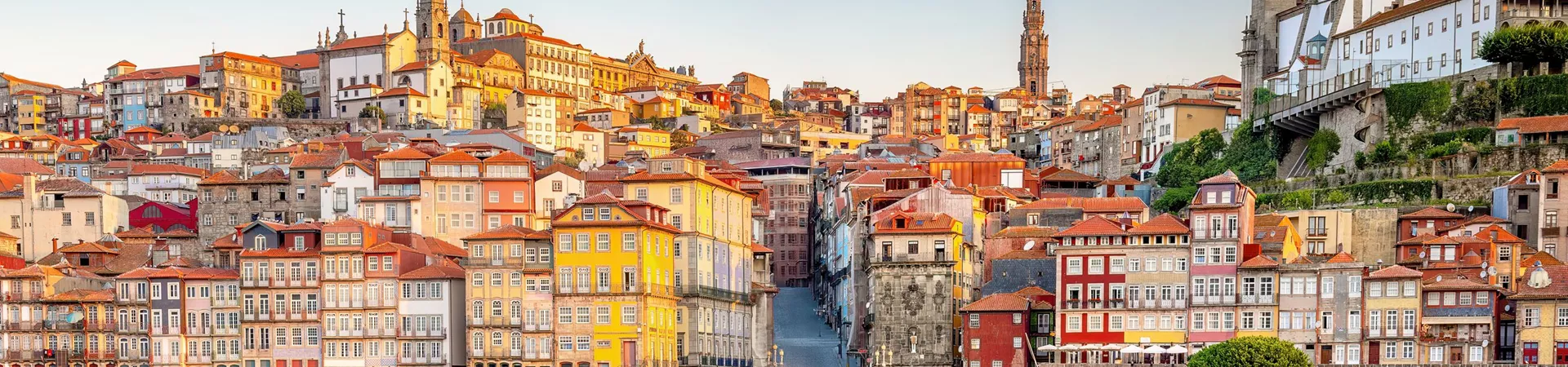 The Old Town in Porto, Portugal as seen from the river