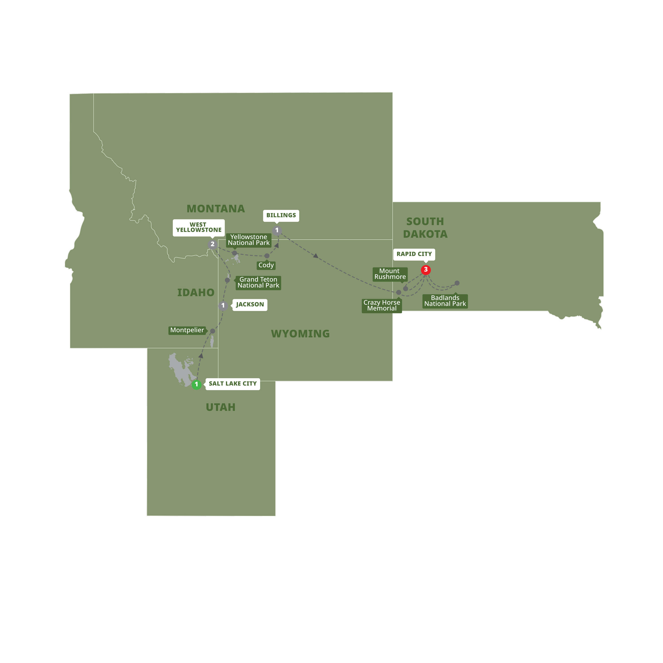 Wild West Cowboys Buffalos End Rapid City Guided Tour Map 2025