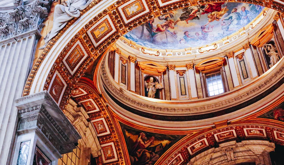 The ceiling of St. Peter's Basilica