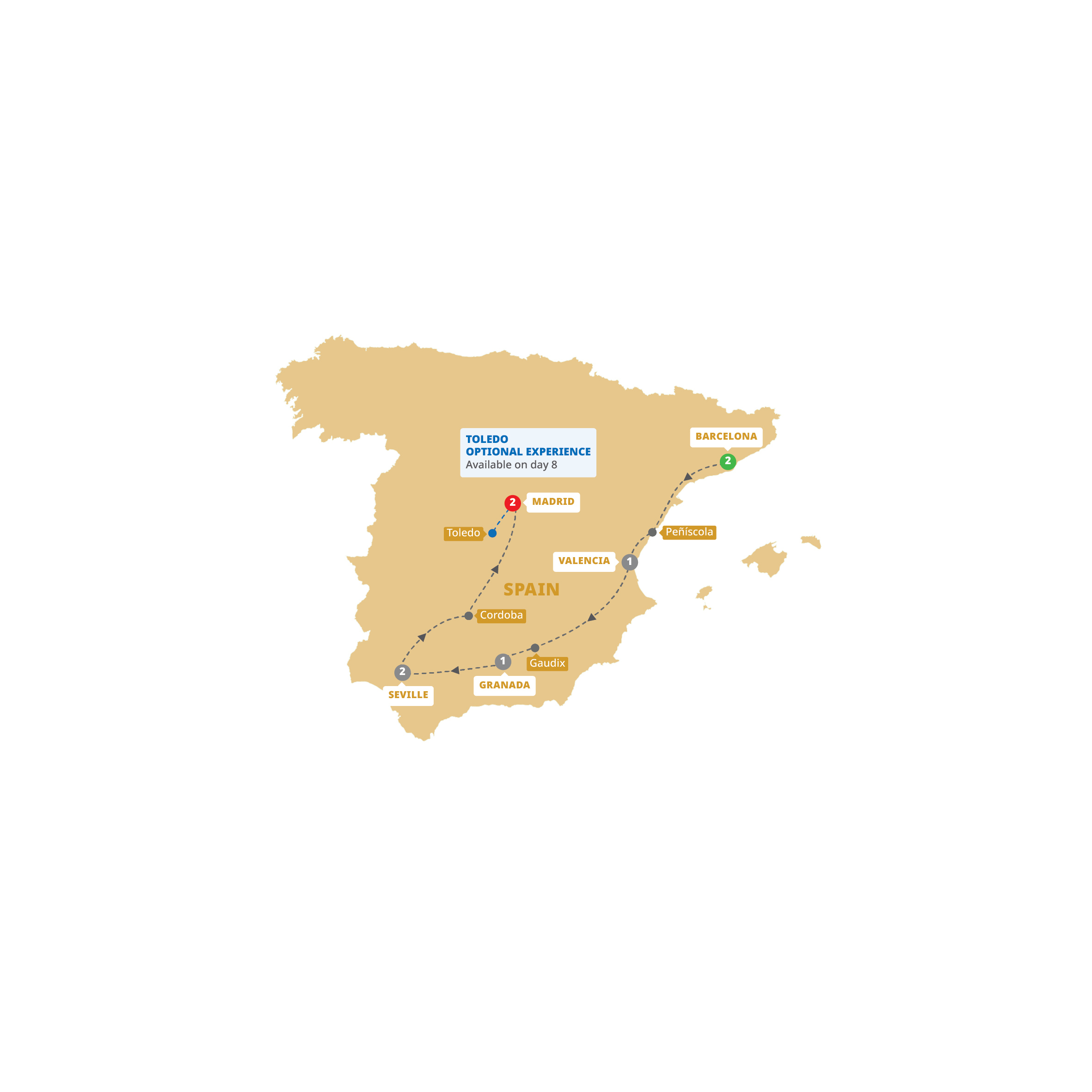 Map Highlights Of Spain Small Group Guided Tour Small Group YE936 27
