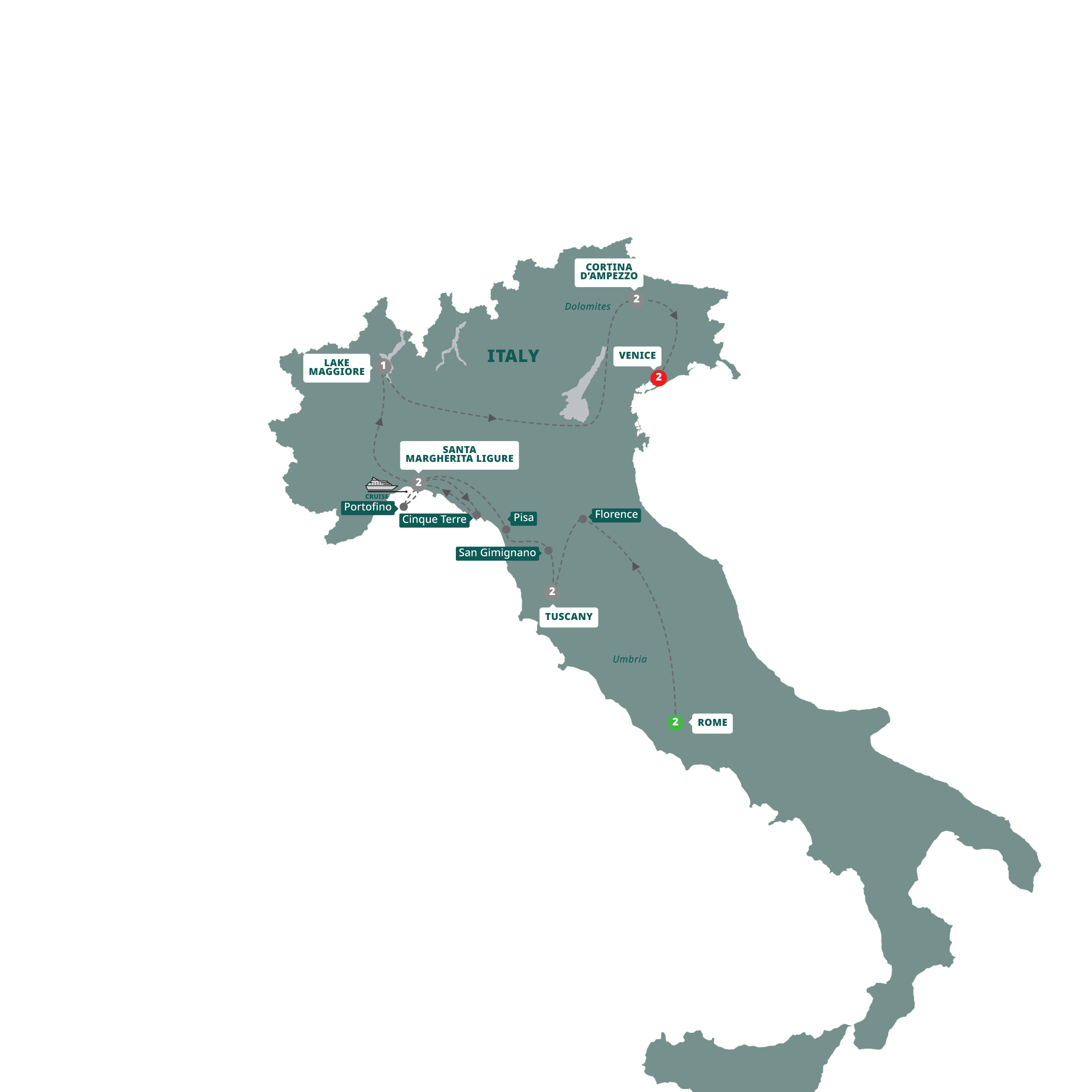 Map Italian Elegance Guided Tour E923 27