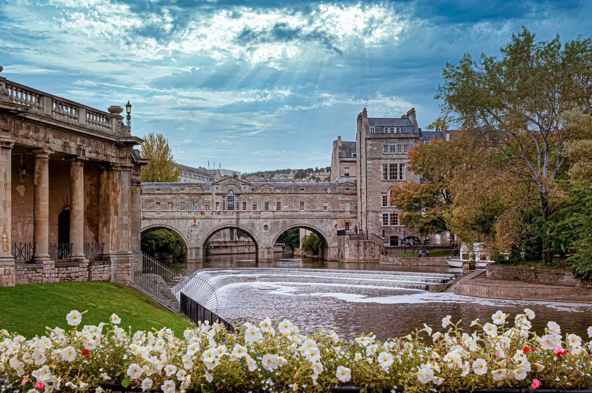 Bridge in historic part of Bath, UK