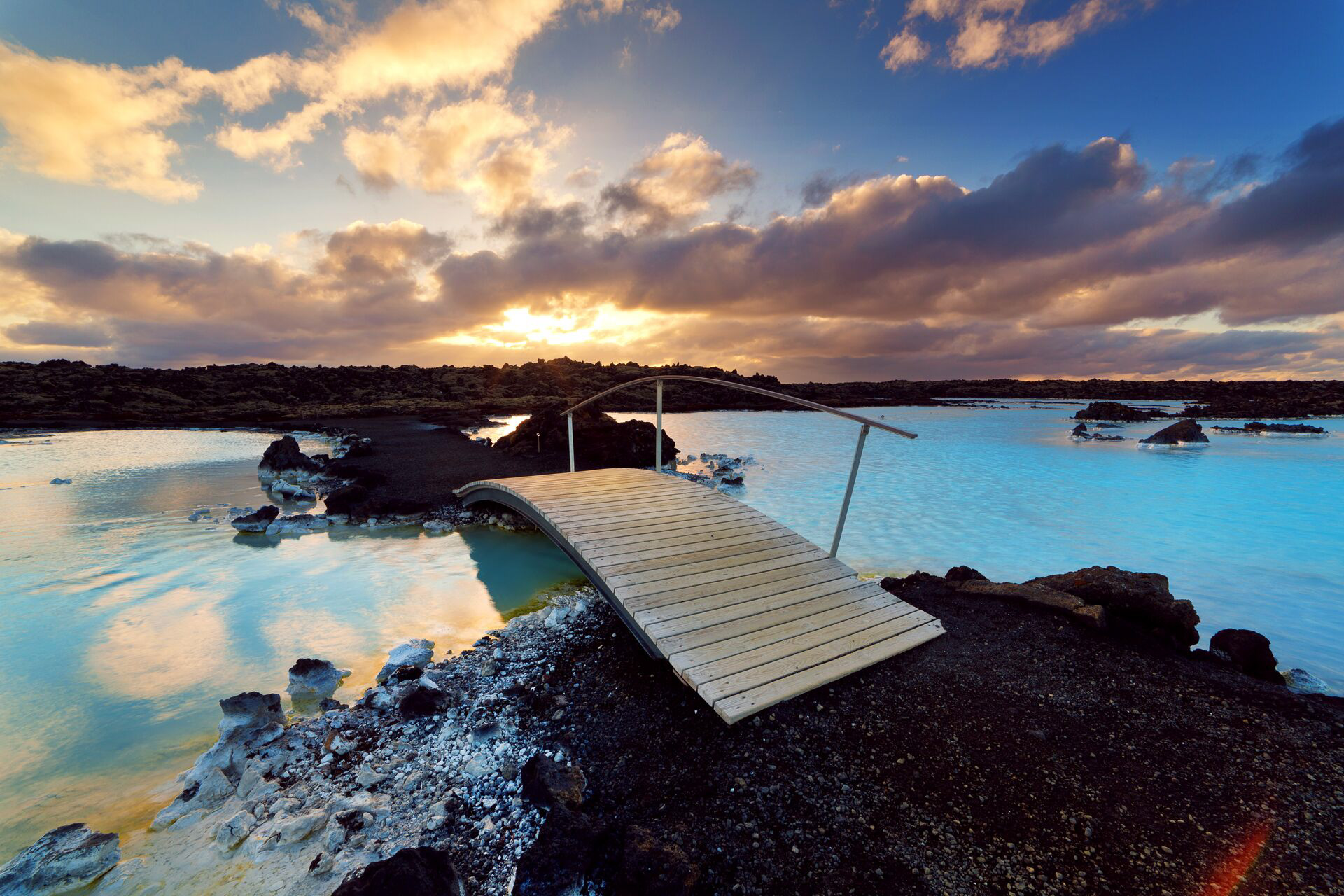 Iceland Blue Lagoon at sunset