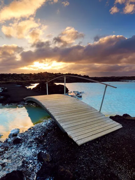 Iceland Blue Lagoon at sunset