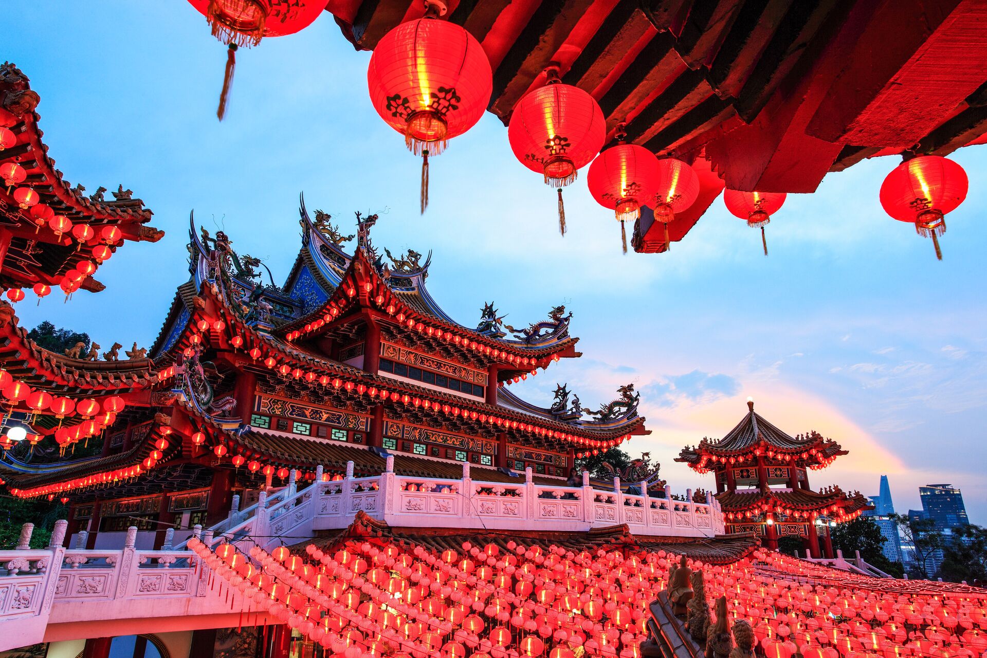 Thean Hou Temple during Chinese New Year celebrations in Kuala Lumpur, Malaysia