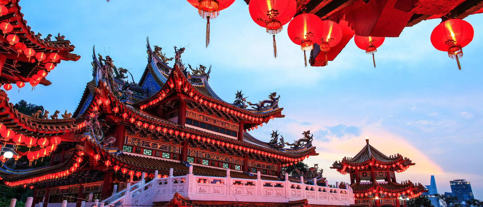 Thean Hou Temple during Chinese New Year celebrations in Kuala Lumpur, Malaysia