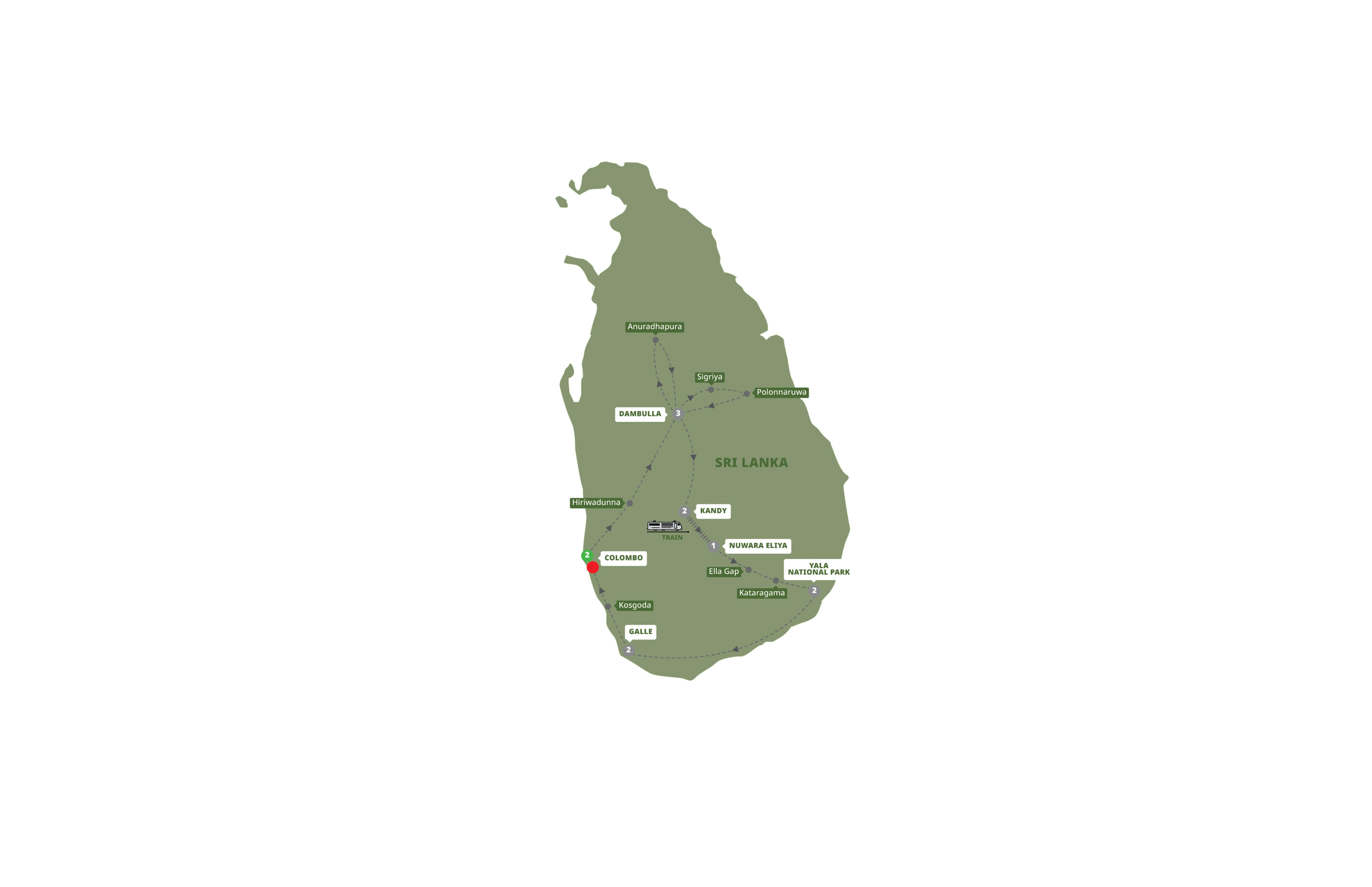 Map Wonders Of Sri Lanka Guided Tour A530 27
