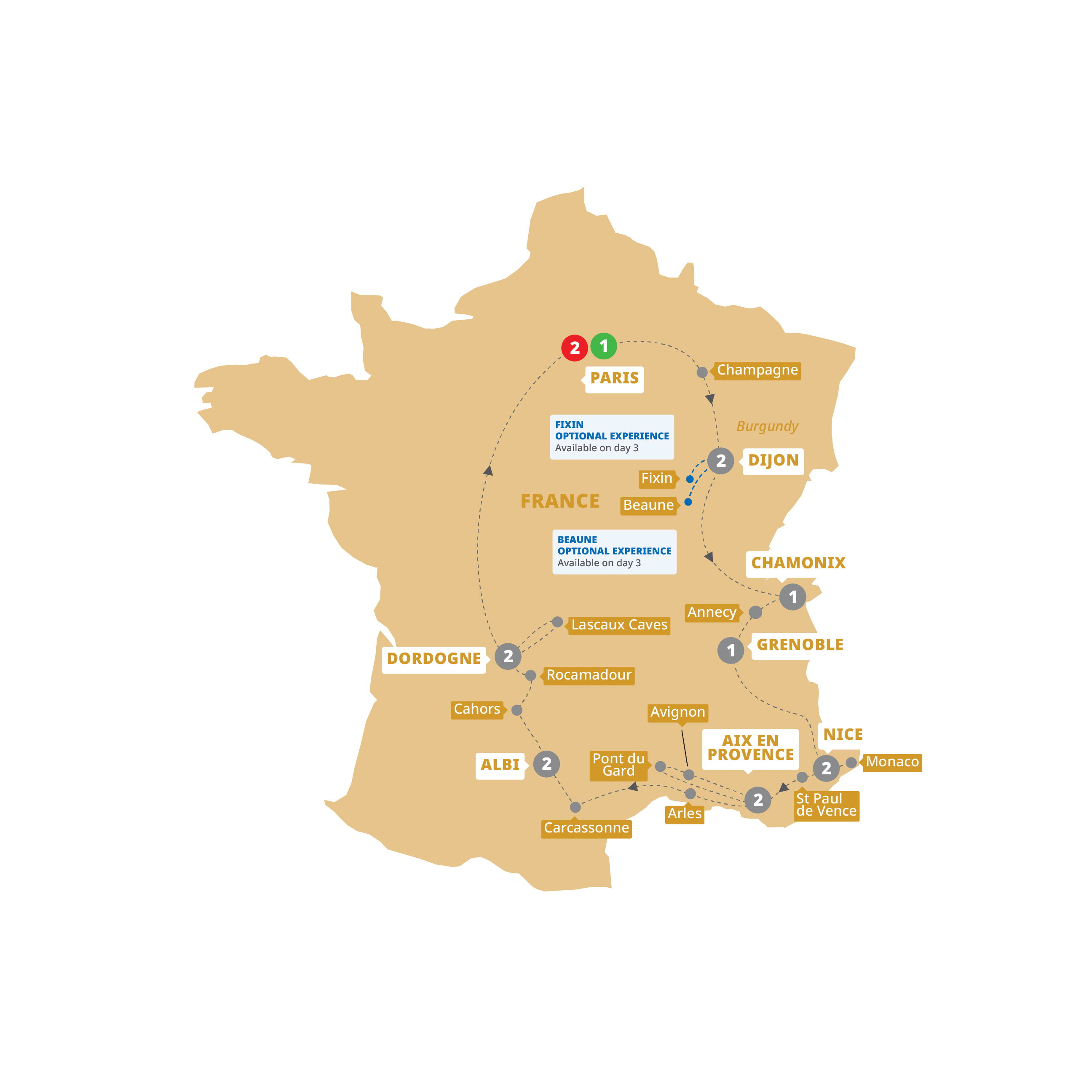 Map Country Roads Of France Guided Tour E723 27