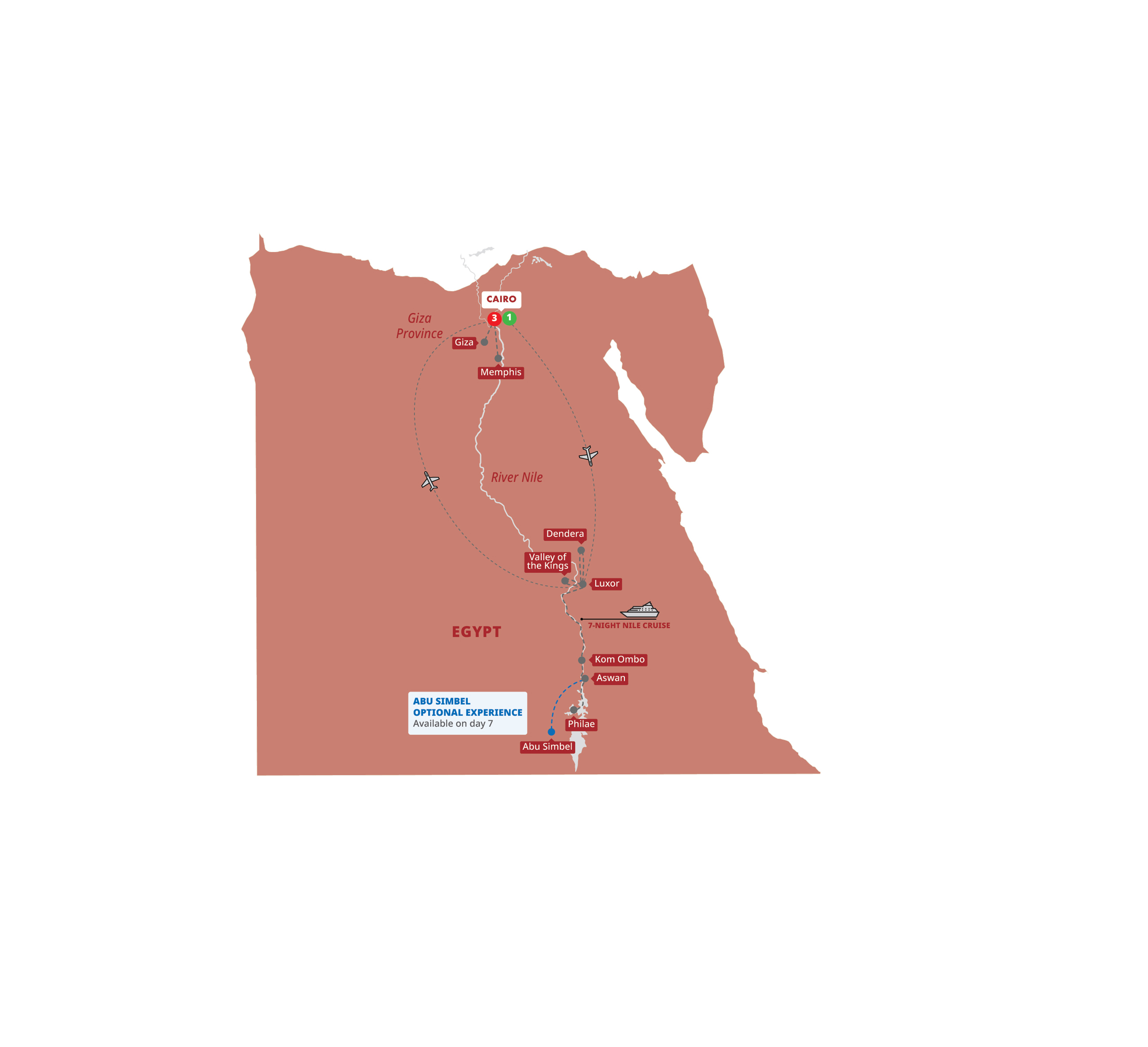 Map Splendours Of Egypt Guided Tour B945 27
