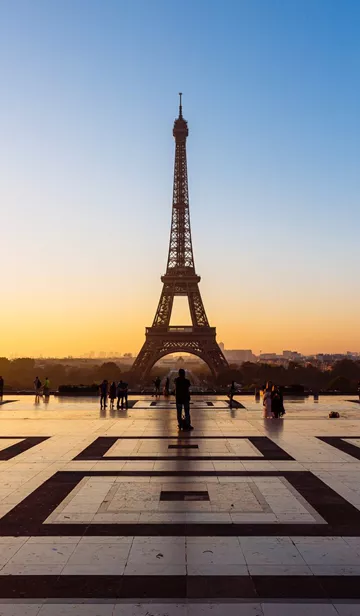 Eiffel Tower And Trocadero Square At Sunrise, Paris, France