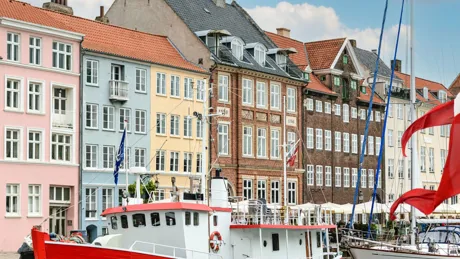 View of Nyhavn canal in Copenhagen