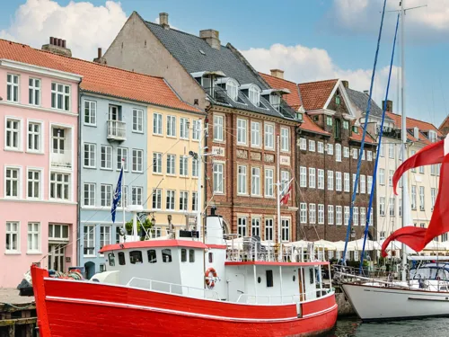 View of Nyhavn canal in Copenhagen