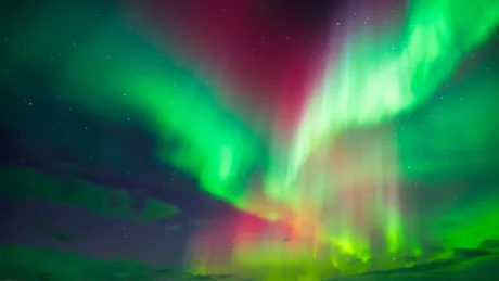 Aurora Borealis Or Northern Lights in Iceland