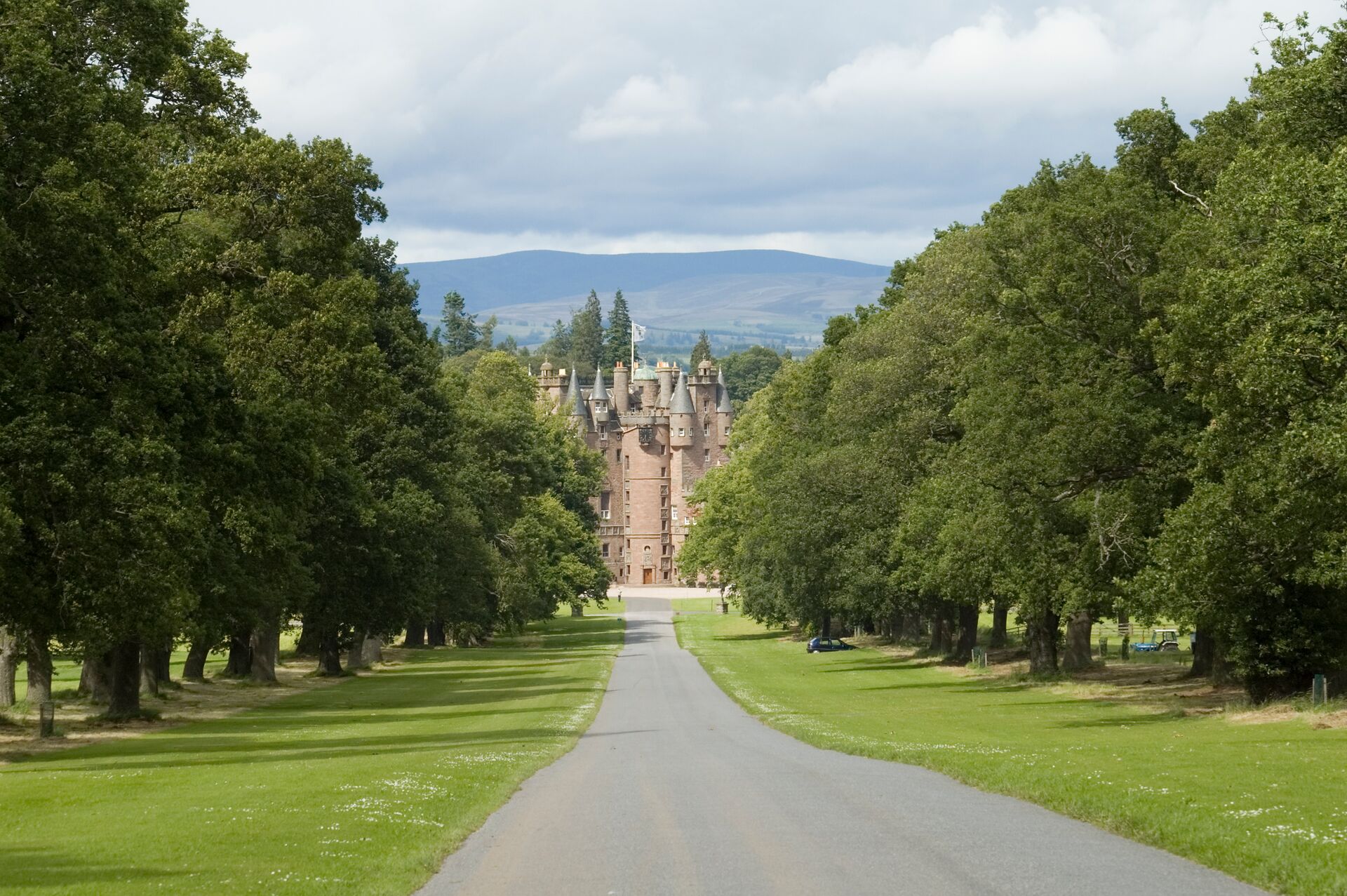 Glamis Castle near the city of Dundee in Scotland