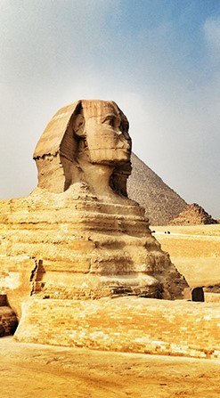 View of Sphinx in Giza, Egypt